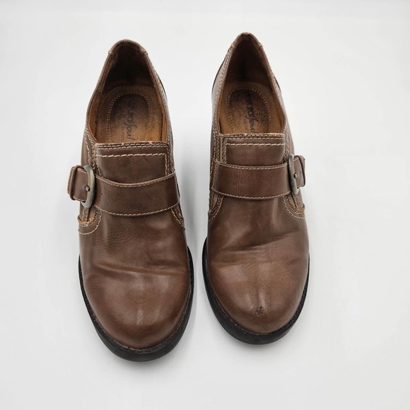 Natural Soul by Naturalizer Brown Carlo Oxford Faux Leather Bootie Size 6.5 - Picture 12 of 14